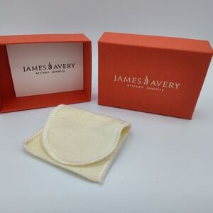 James Avery Orange and Cream Jewelry Accessorie Box Dust Bags